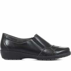 Fly Flot Ladies Leather Comfort Slip On Shoes - CAL34003 / 320 636 / 320 636