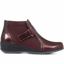 Fly Flot Ladies Wide Fit Leather Strap Ankle Boots - CAL34011 / 320 645 / 320 645