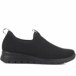Fly Flot Women's Black Slip On Sneakers - FLY34007 / 320 213 / 320 213