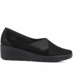 Fly Flot Shoes Suede Elasticated Pumps - FLY34017 / 320 215