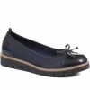 Pavers Women's Navy Patent Ballet Pumps - WBINS34113 / 320 399 / 320 399 Shoes