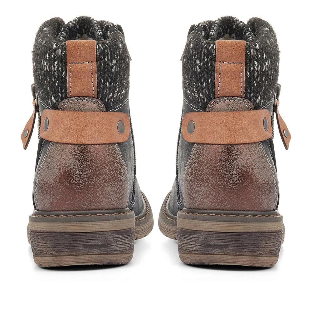 Pavers Knitted Cuff Ankle Boots - WBINS34123 / 320 510 4 Pavers Knitted Cuff Ankle Boots - WBINS34123 / 320 510