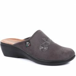 Fly Flot Shoes Red Embroidered Mule Clogs - FLY34047 / 320 223 / 320 223