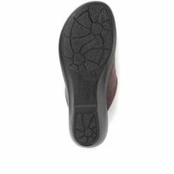 Fly Flot Shoes Red Embroidered Mule Clogs - FLY34047 / 320 223 / 320 223