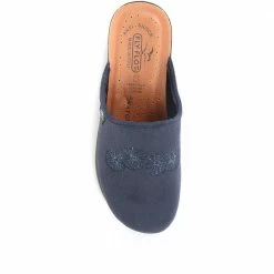 Fly Flot Shoes Red Embroidered Mule Clogs - FLY34047 / 320 223 / 320 223