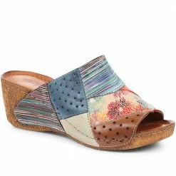Pavers Ladies Abstract Wedge Mule Sandals - KARY25016 / 309 954 / 309 954