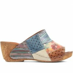 Pavers Ladies Abstract Wedge Mule Sandals - KARY25016 / 309 954 / 309 954