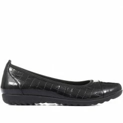Pavers Shoes Moc Croc Ballet Pump - WBINS34125 / 320 400 8 Pavers Shoes Moc Croc Ballet Pump - WBINS34125 / 320 400