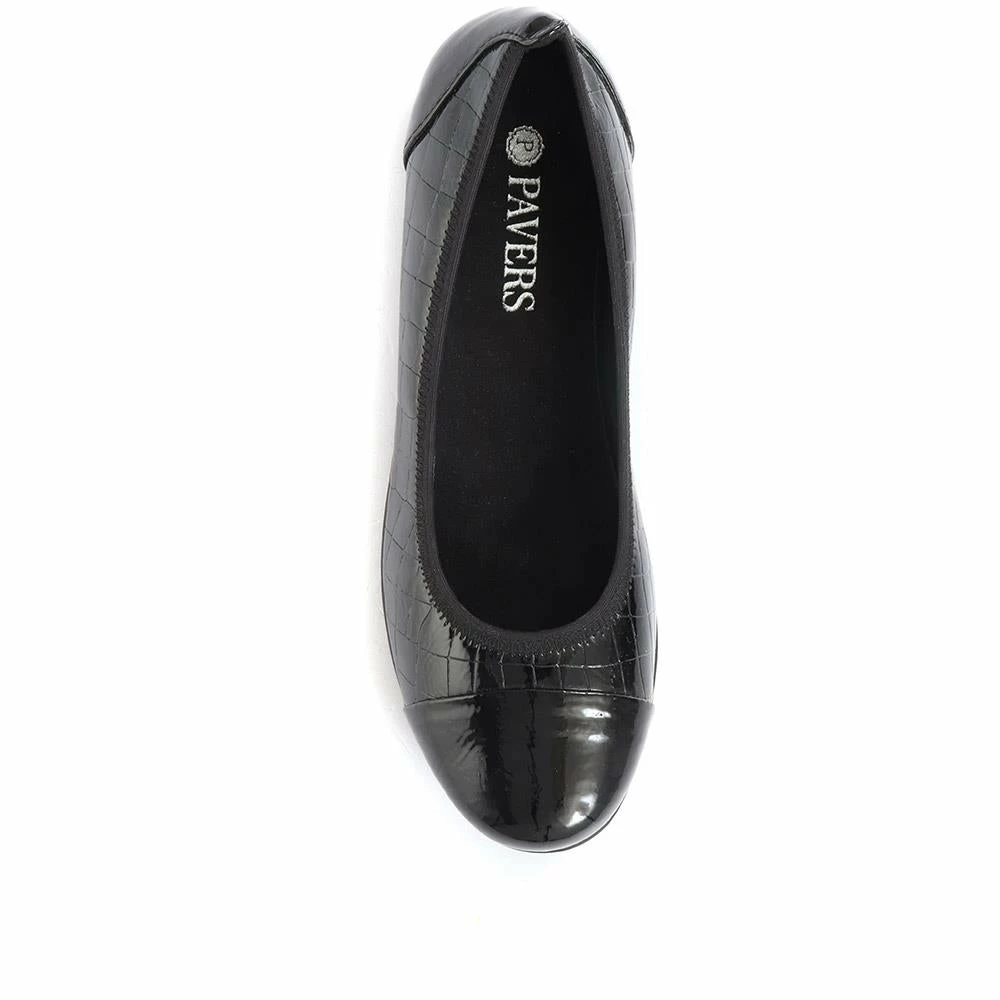 Pavers Shoes Moc Croc Ballet Pump - WBINS34125 / 320 400 5 Pavers Shoes Moc Croc Ballet Pump - WBINS34125 / 320 400