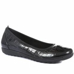 Pavers Shoes Moc Croc Ballet Pump - WBINS34125 / 320 400