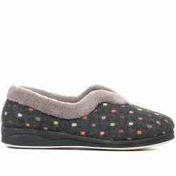 Pavers Wide Fit Polka Dot Slippers - QING34003 / 320 210