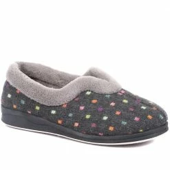 Pavers Wide Fit Polka Dot Slippers - QING34003 / 320 210