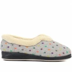 Pavers Wide Fit Polka Dot Slippers - QING34003 / 320 210