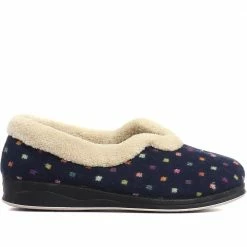 Pavers Wide Fit Polka Dot Slippers - QING34003 / 320 210