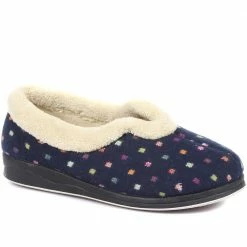 Pavers Wide Fit Polka Dot Slippers - QING34003 / 320 210