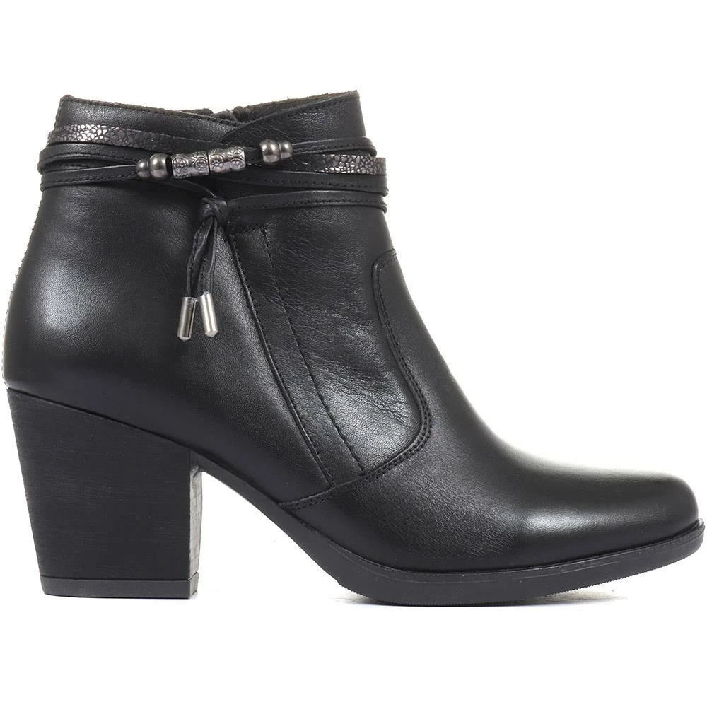 Pavers Leather Heeled Ankle Boot - VED34001 / 320 366 3 Pavers Leather Heeled Ankle Boot - VED34001 / 320 366