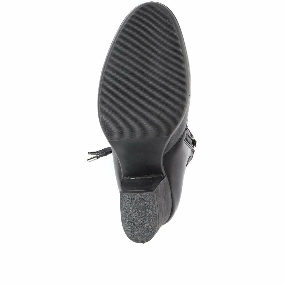 Pavers Leather Heeled Ankle Boot - VED34001 / 320 366 6 Pavers Leather Heeled Ankle Boot - VED34001 / 320 366