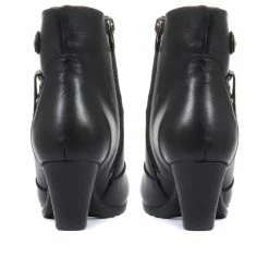 Pavers Leather Stacked Heel Ankle Boot - VED34003 / 320 367 / 320 367 21 Pavers Leather Stacked Heel Ankle Boot - VED34003 / 320 367 / 320 367