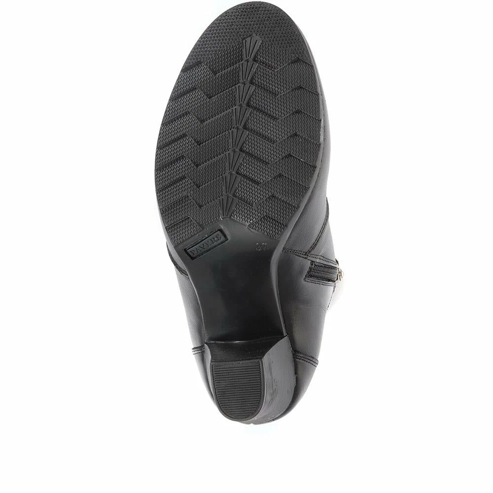 Pavers Leather Stacked Heel Ankle Boot - VED34003 / 320 367 / 320 367 8 Pavers Leather Stacked Heel Ankle Boot - VED34003 / 320 367 / 320 367