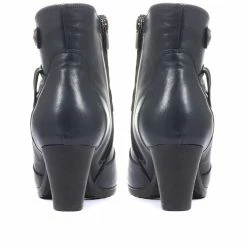 Pavers Leather Stacked Heel Ankle Boot - VED34003 / 320 367 / 320 367 25 Pavers Leather Stacked Heel Ankle Boot - VED34003 / 320 367 / 320 367