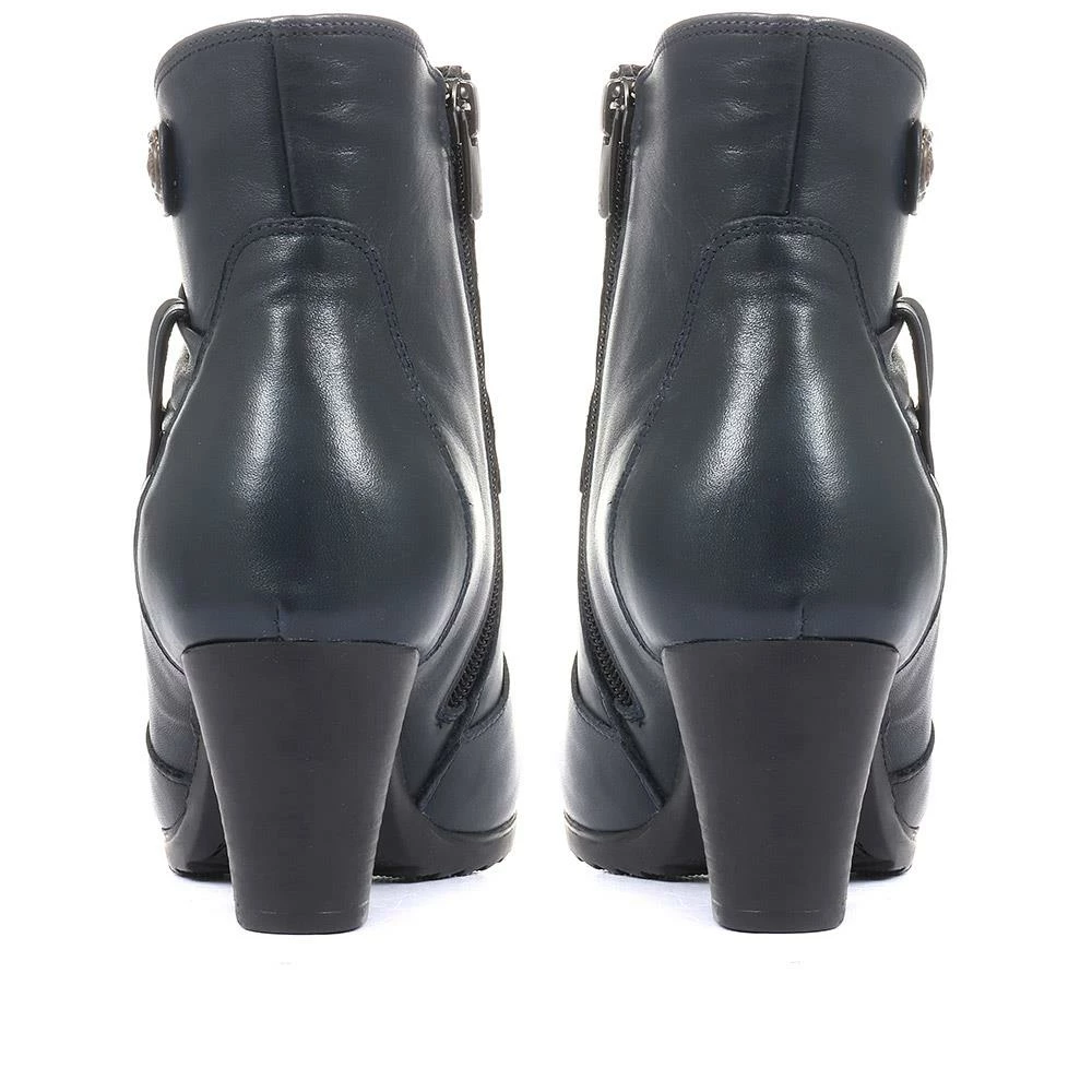 Pavers Leather Stacked Heel Ankle Boot - VED34003 / 320 367 / 320 367 10 Pavers Leather Stacked Heel Ankle Boot - VED34003 / 320 367 / 320 367