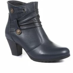 Pavers Leather Stacked Heel Ankle Boot - VED34003 / 320 367 / 320 367 18 Pavers Leather Stacked Heel Ankle Boot - VED34003 / 320 367 / 320 367