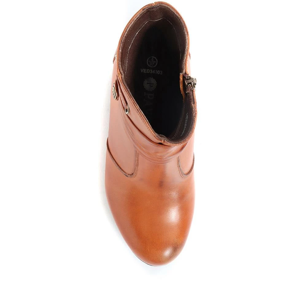 Pavers Leather Stacked Heel Ankle Boot - VED34003 / 320 367 / 320 367 15 Pavers Leather Stacked Heel Ankle Boot - VED34003 / 320 367 / 320 367