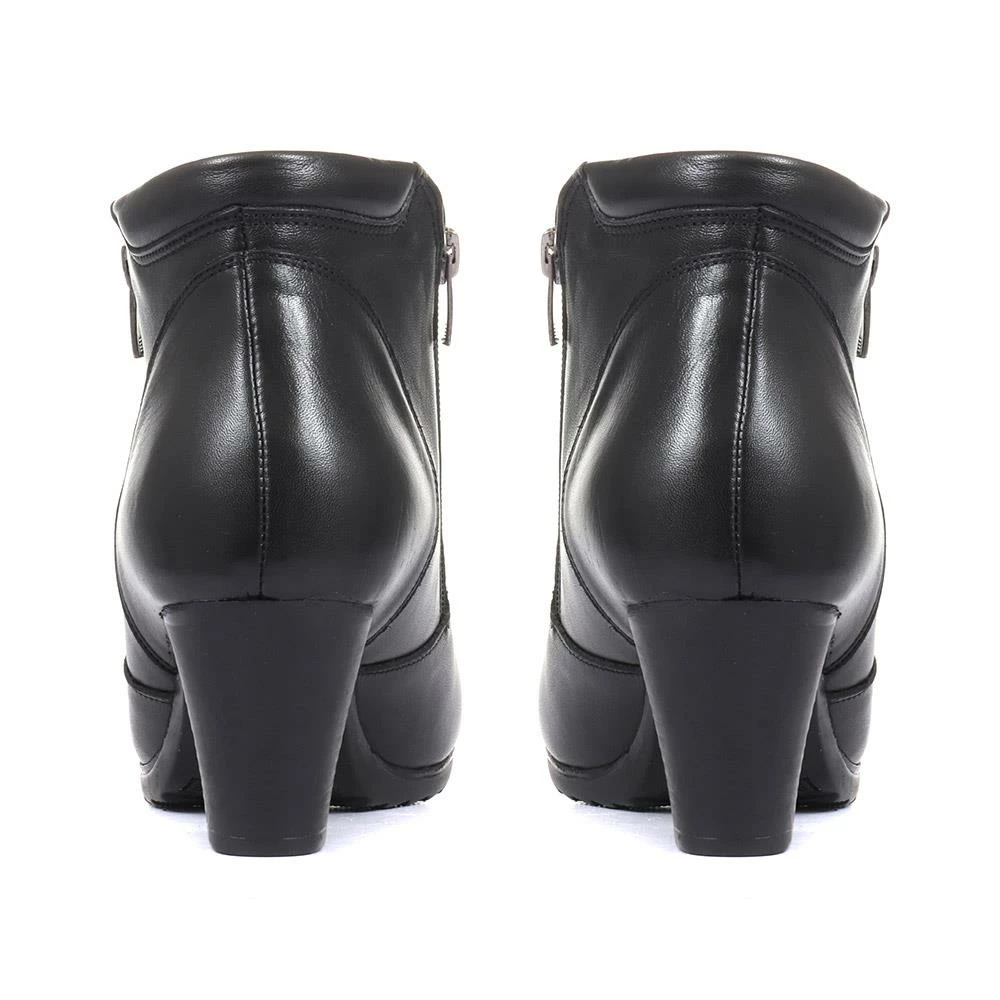 Pavers Leather Heeled Ankle Boots - VED34005 / 320 368 5 Pavers Leather Heeled Ankle Boots - VED34005 / 320 368