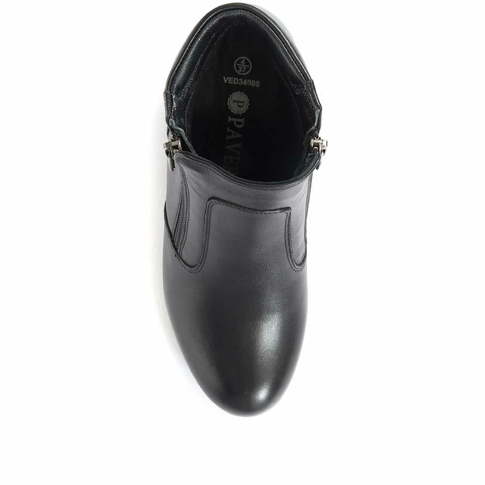 Pavers Leather Heeled Ankle Boots - VED34005 / 320 368 6 Pavers Leather Heeled Ankle Boots - VED34005 / 320 368