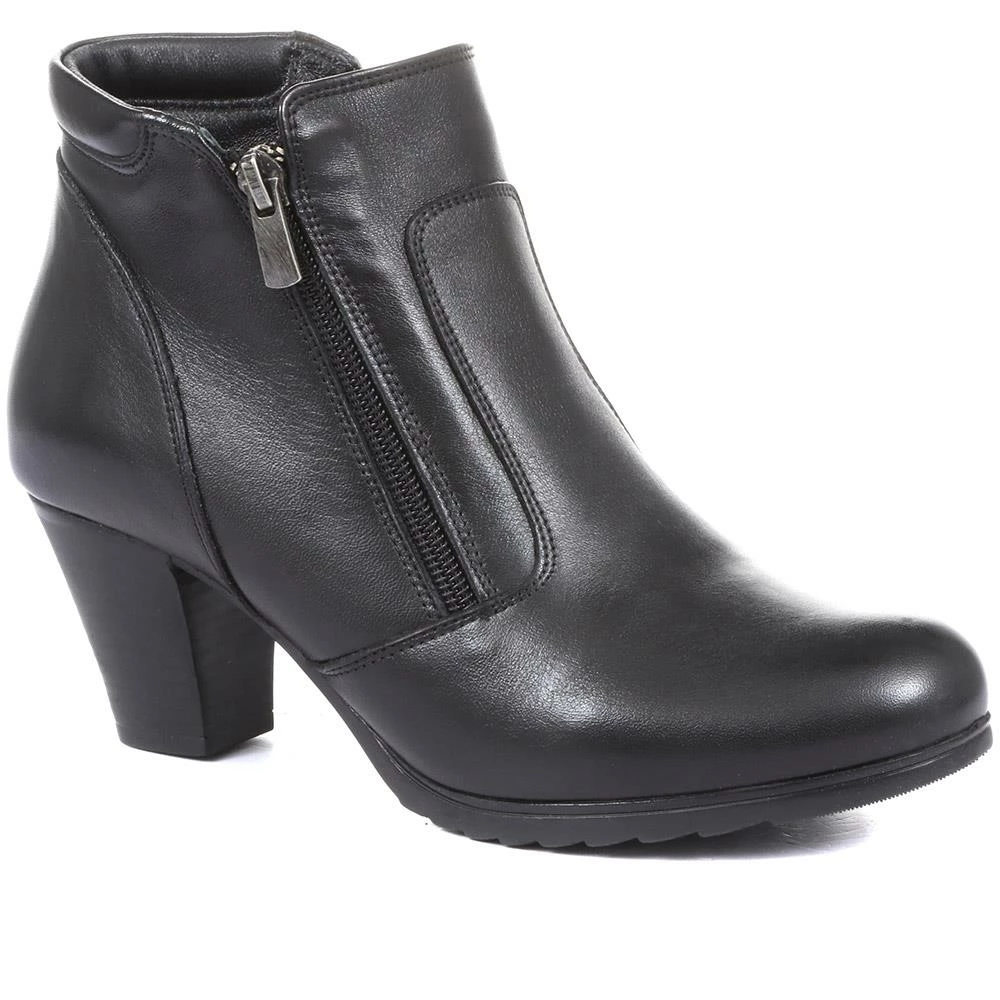 Pavers Leather Heeled Ankle Boots - VED34005 / 320 368 1 Pavers Leather Heeled Ankle Boots - VED34005 / 320 368