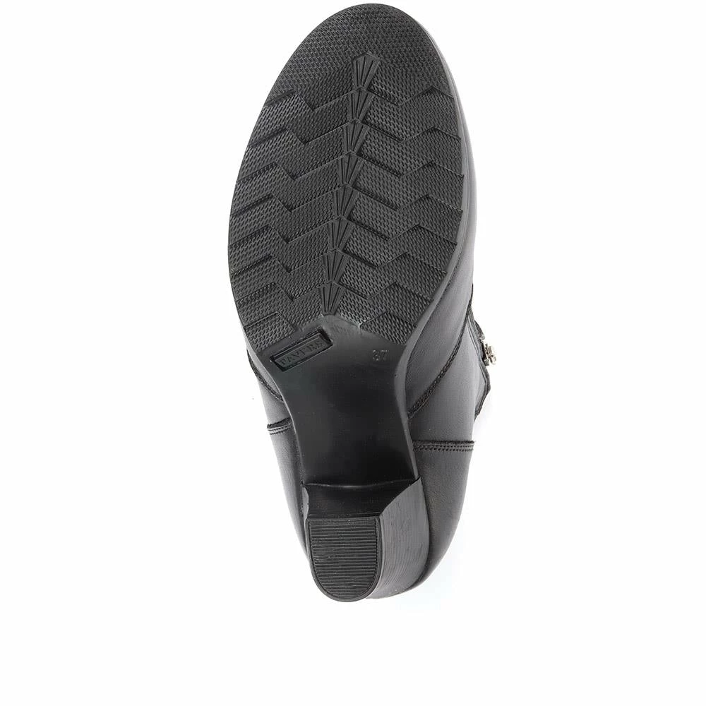 Pavers Leather Heeled Ankle Boots - VED34005 / 320 368 7 Pavers Leather Heeled Ankle Boots - VED34005 / 320 368