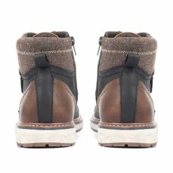 Pavers Men's Black And Brown Lace-Up Boots - WBINS34003 / 320 124 / 320 124