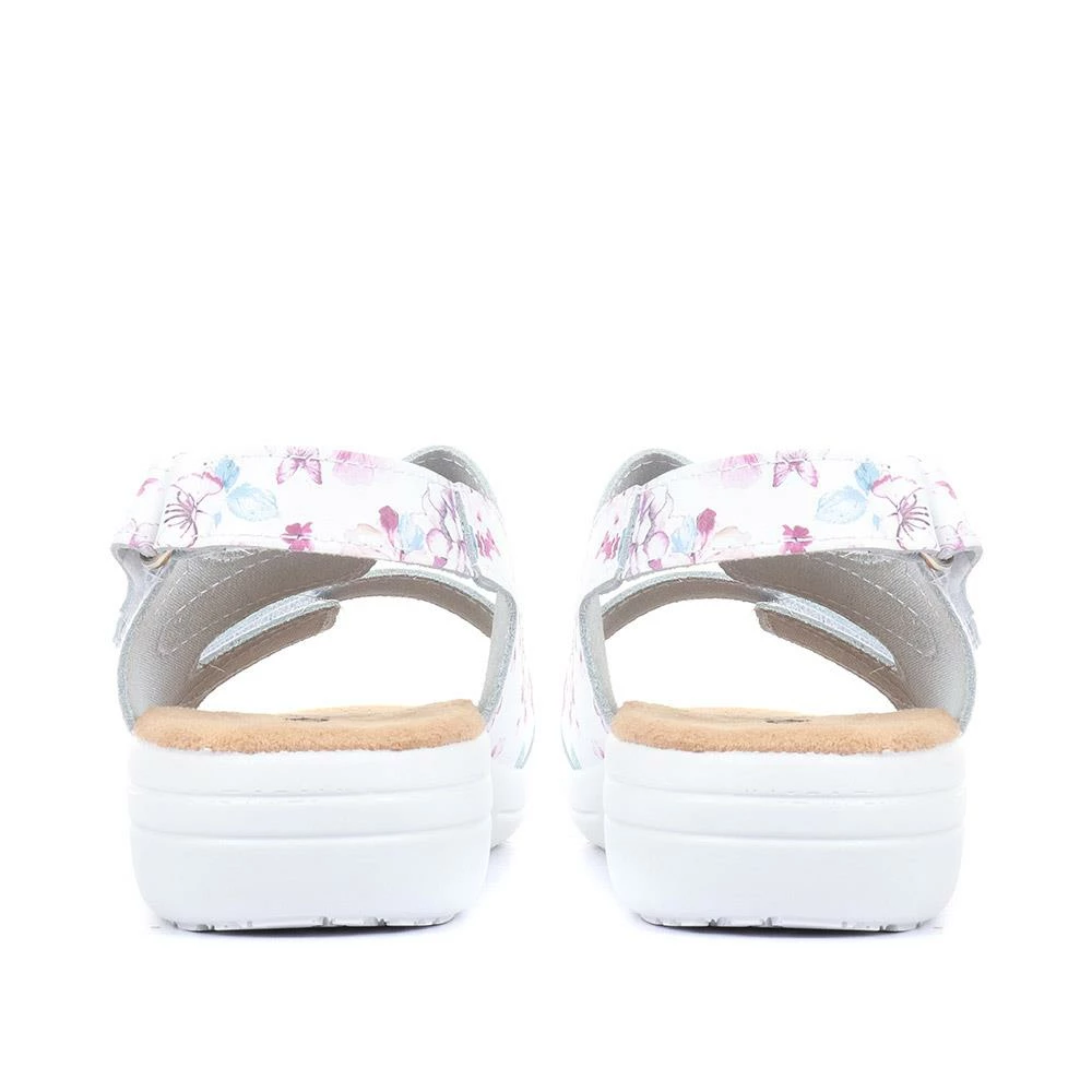 Pavers Adjustable White And Pink Floral Sandals - POLY33013 / 320 935 / 320 935 4 Pavers Adjustable White And Pink Floral Sandals - POLY33013 / 320 935 / 320 935