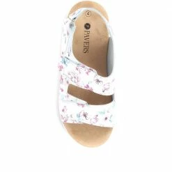 Pavers Adjustable White And Pink Floral Sandals - POLY33013 / 320 935 / 320 935 10 Pavers Adjustable White And Pink Floral Sandals - POLY33013 / 320 935 / 320 935