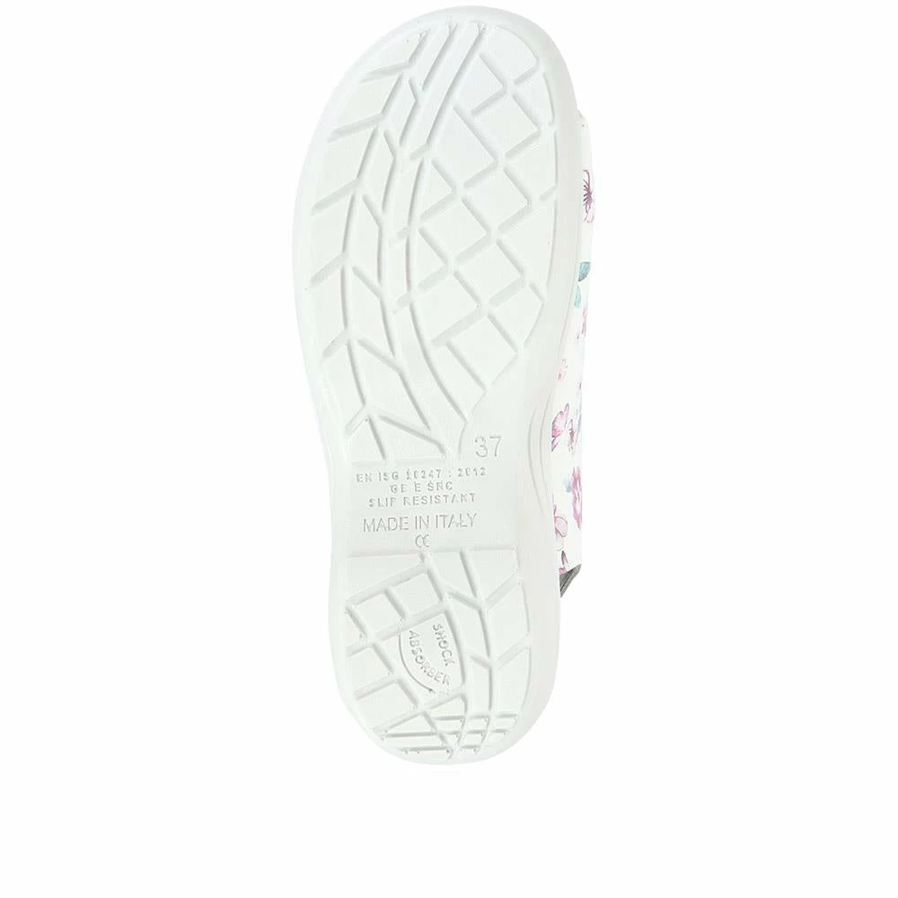 Pavers Adjustable White And Pink Floral Sandals - POLY33013 / 320 935 / 320 935 6 Pavers Adjustable White And Pink Floral Sandals - POLY33013 / 320 935 / 320 935