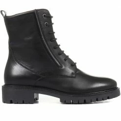 Bellissimo Ladies Leather Combat Boots - BELITAR34001 / 320 356