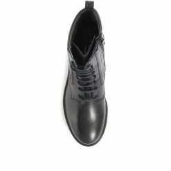 Bellissimo Ladies Leather Combat Boots - BELITAR34001 / 320 356