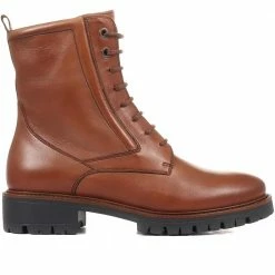 Bellissimo Ladies Leather Combat Boots - BELITAR34001 / 320 356