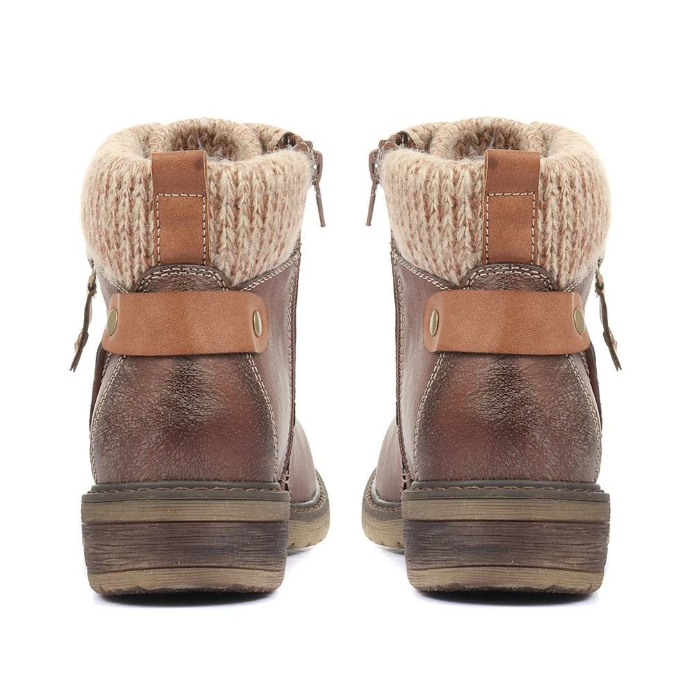 Pavers Knitted Cuff Ankle Boots - WBINS34123 / 320 510 11 Pavers Knitted Cuff Ankle Boots - WBINS34123 / 320 510