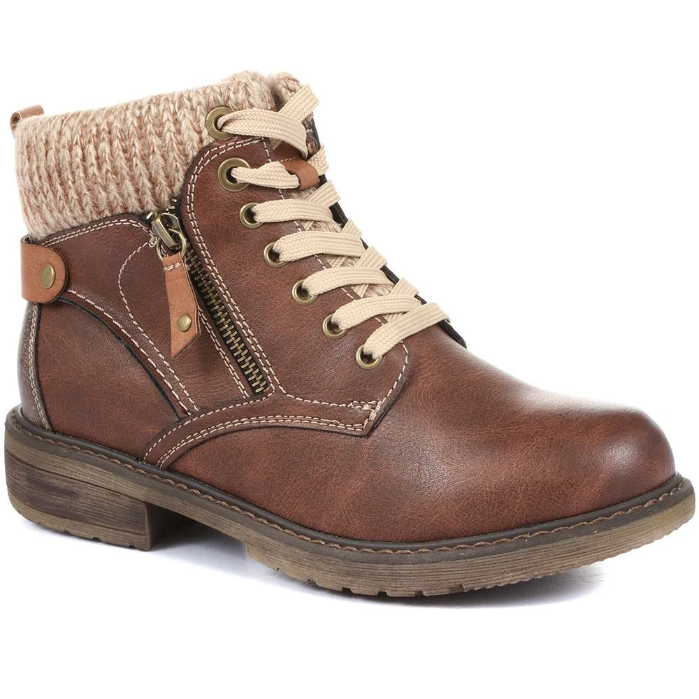 Pavers Knitted Cuff Ankle Boots - WBINS34123 / 320 510 2 Pavers Knitted Cuff Ankle Boots - WBINS34123 / 320 510