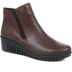 Pavers Wedge Leather Chelsea Boots - ESFA34001 / 320 576