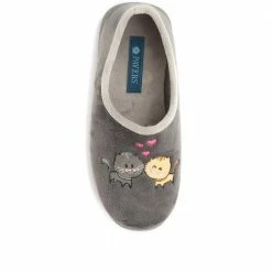 Pavers Wide Fit Sweet Kitten Slippers - KOY34005 / 320 480