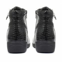 Pavers Snake Print Lace-Up Ankle Boots - WBINS34105 / 320 609