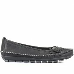 Pavers Wide Fit Casual Leather Pumps - SIMIN31001 / 317 817 Shoes