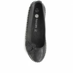 Pavers Wide Fit Casual Leather Pumps - SIMIN31001 / 317 817 Shoes