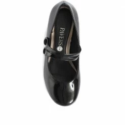 Pavers Wide Fit High Shine Mary Jane Shoes - AMITY34004 / 320 442