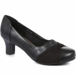 Pavers Wide Fit Bow Court Shoes - AMITY34006 / 320 443