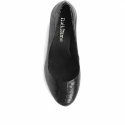 Bellissimo Shoes Leather Wedge Heel Pump - BELBOT34007 / 320 444