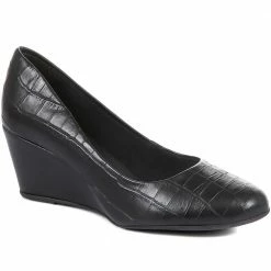 Bellissimo Shoes Leather Wedge Heel Pump - BELBOT34007 / 320 444