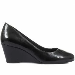 Bellissimo Shoes Leather Wedge Heel Pump - BELBOT34007 / 320 444